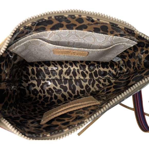 Consuela Downtown Crossbody Bag in Deanna Canvas Stripe Multicolor Yellow Blue - Picture 8 of 16